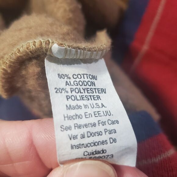 Vintage 90s Sz Large America MADE IN USA Spell Out Stitched Crewneck Sweatshirt - Picture 7 of 11